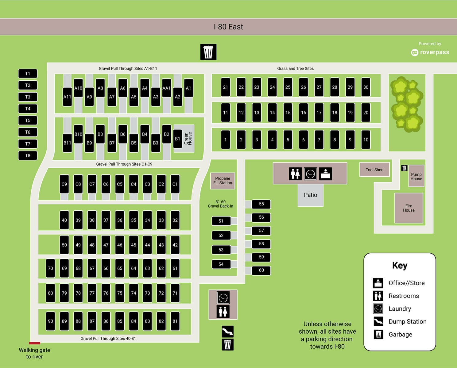 Map of Elko RV Park and Campground